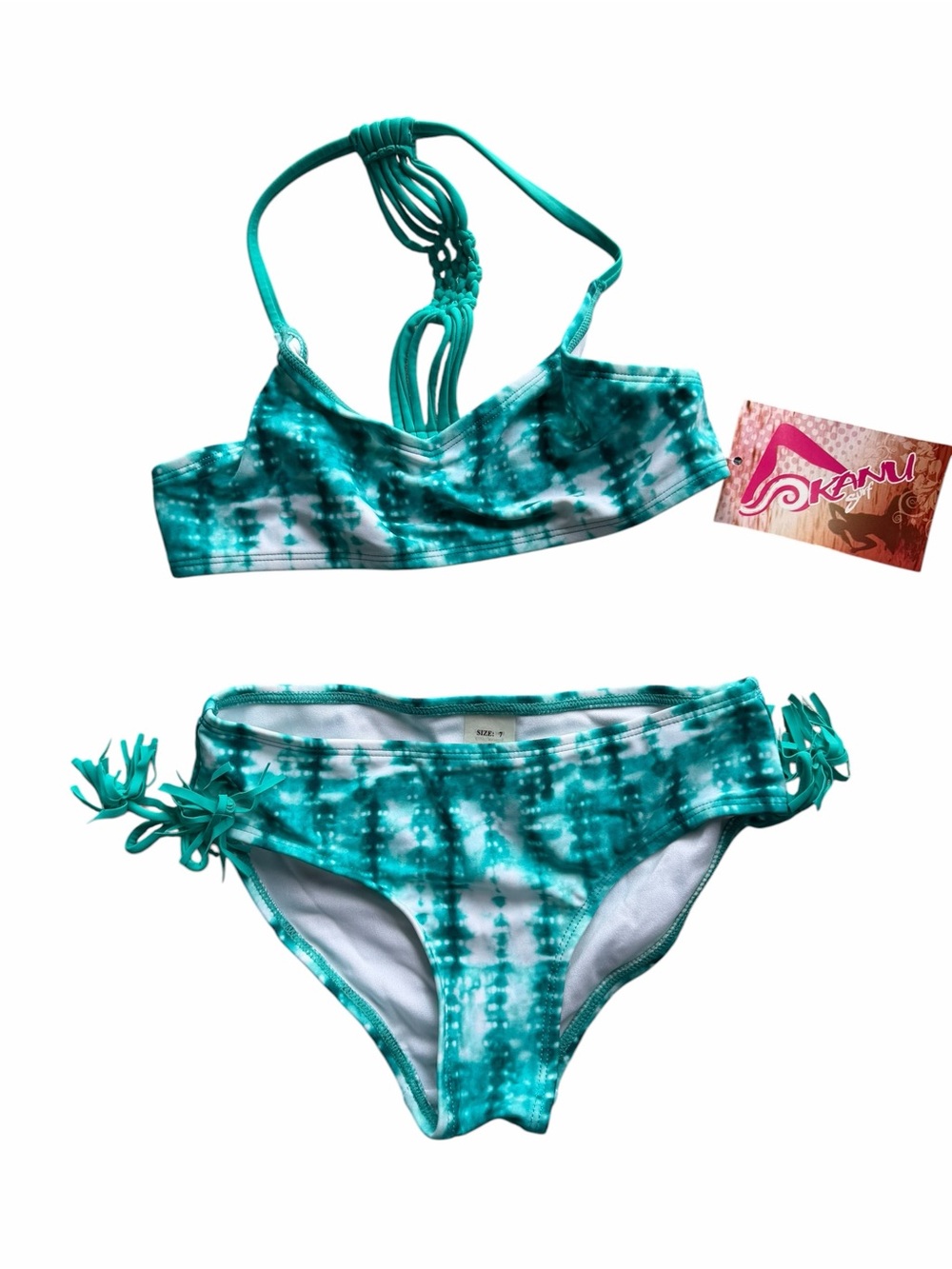 Kanu Girls Two Piece Willow Tankini Swim Suit Size 7 #260091